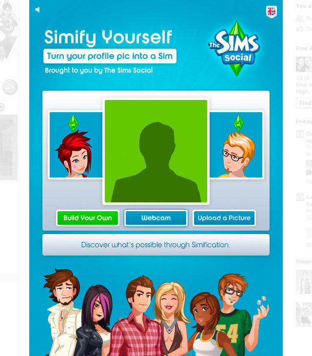 Simify Yourself screen