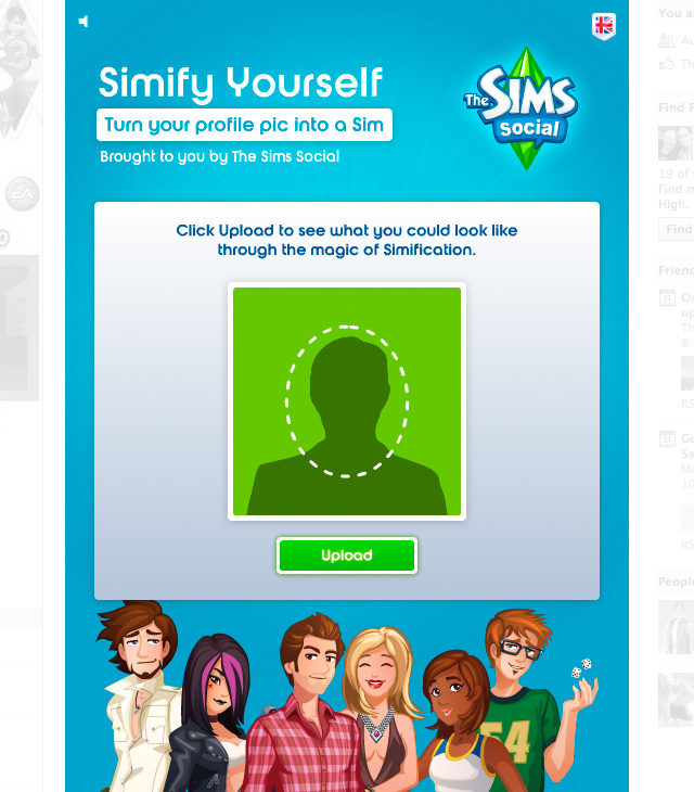 Simify Yourself screen